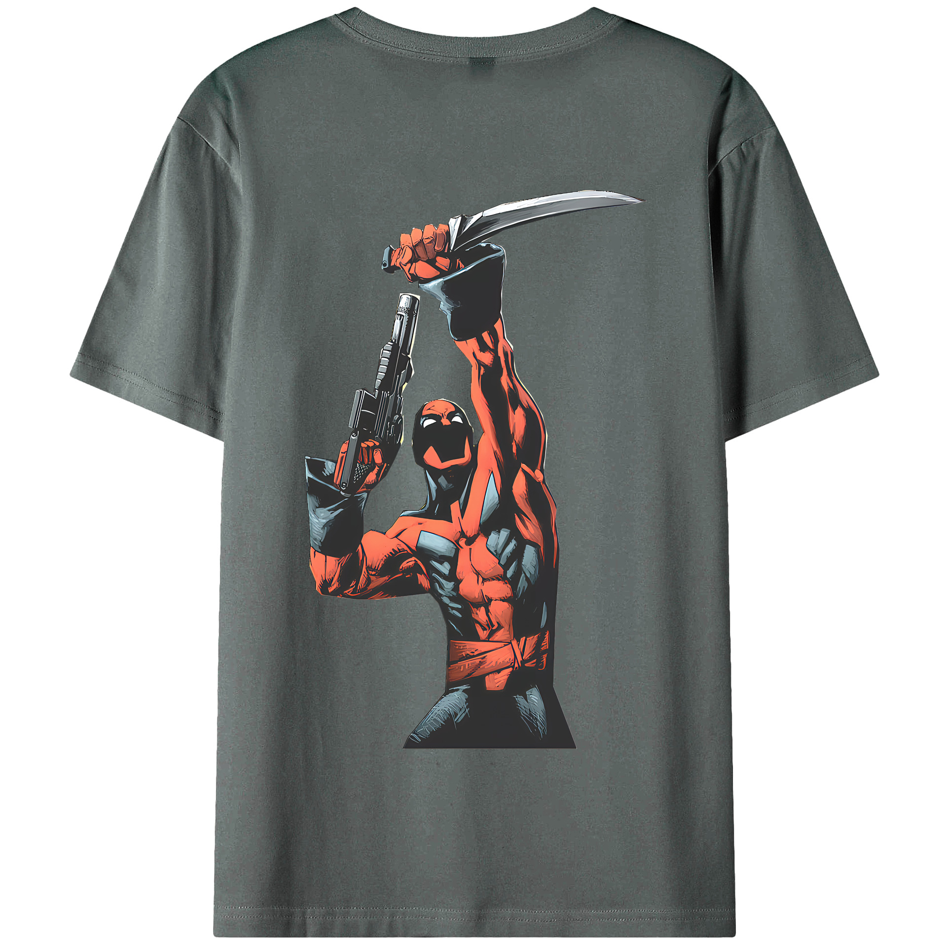 （画像用） Deadpool デッドプール 綿100％半袖Tシャツ（背面プリント）